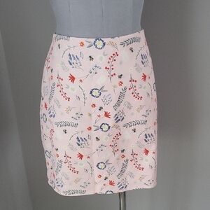 TWIK Simons Pink Floral Print Mini Skirt